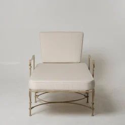 Lotus Iron Outdoor Reclining Lounger