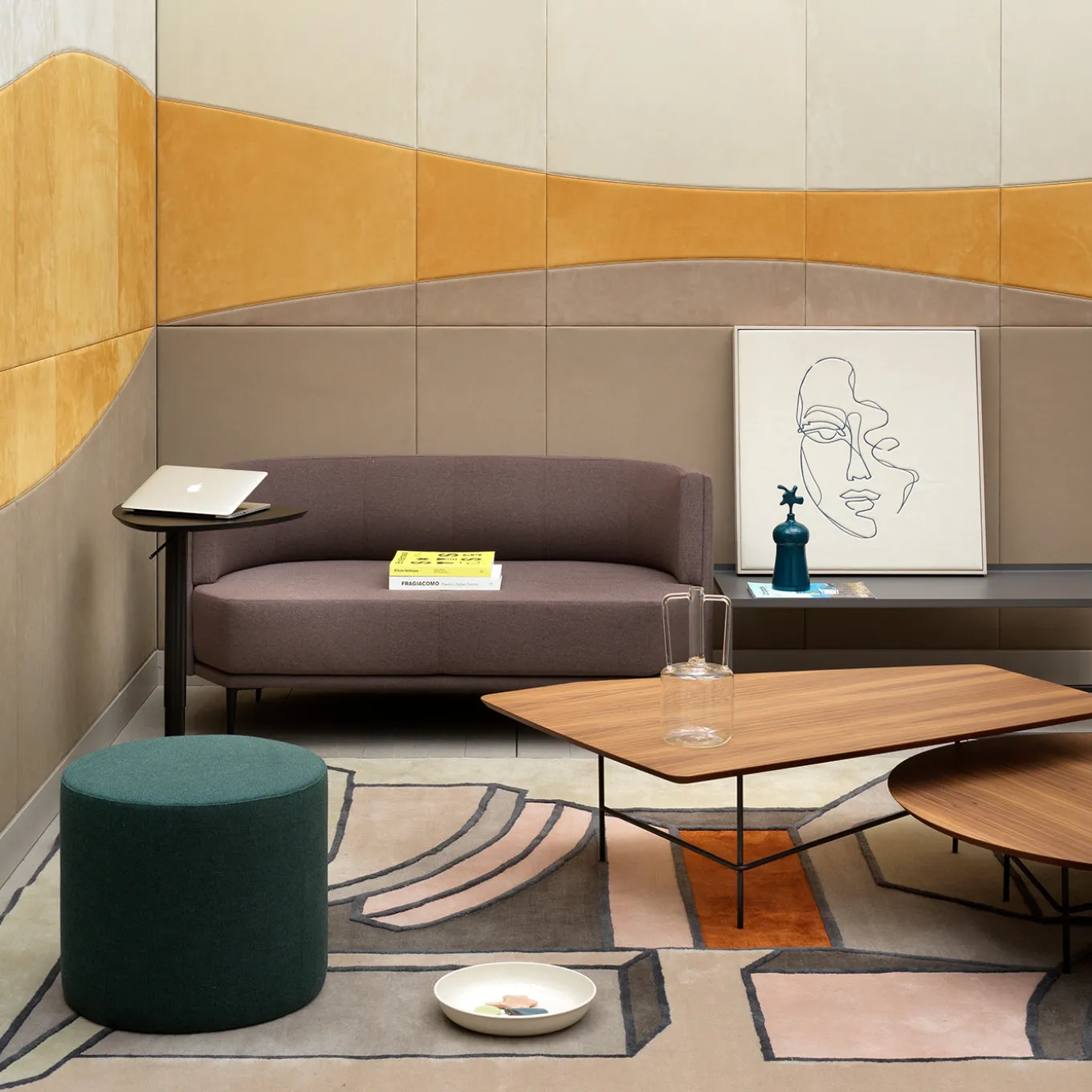 Lovers Brown Walnut Canaletto Nesting Table