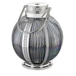 Lucciola Round Pearl-Silver Crystal Lantern