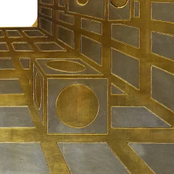 Luce Lucis Carved wood with gold & silver leaf by Giuseppe Caiafa