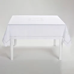 Luci d'Artista White Linen Tablecloth