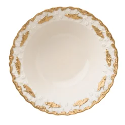 Lucia Set of 2 White & Gold Bowls