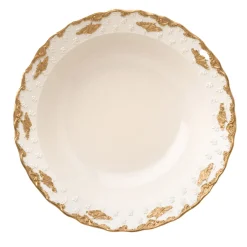 Lucia White & Gold Salad Bowl