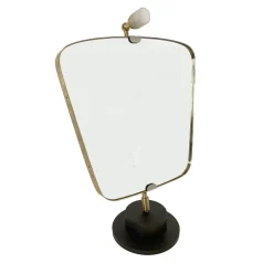 Lucinda Brass Tabletop Mirror with LED Light