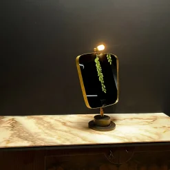 Lucinda Brass Tabletop Mirror with LED Light