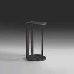 Lucio High Round Iroko Outdoor Side Table