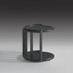 Lucio Low Round Iroko Outdoor Coffee Table