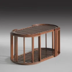 Lucio Oval Iroko Outdoor Coffee Table