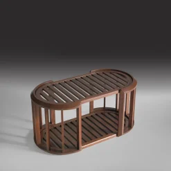 Lucio Oval Iroko Outdoor Coffee Table