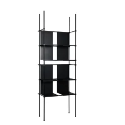 Ludo Modular Black Bookcase by Filippo Montaina