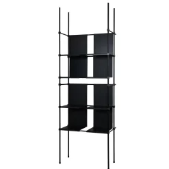 Ludo Modular Black Bookcase by Filippo Montaina