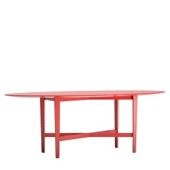 Luigi Filippo Red Oval Table by Marta Laudani & Marco Romanelli