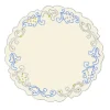 Luminaria Festa Light-Blue Set of 2 White Linen Charger Placemats