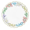 Luminaria Festa Polychrome Set of 2 White Linen Charger Placemats