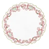 Luminaria Festa Red Set of 2 White Linen Charger Placemats