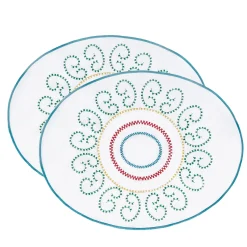 Luminaria Set of 2 Oval Multicolor Placemats