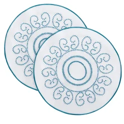 Luminaria Set of 2 Round Azure Placemats