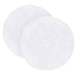 Luminaria Set of 2 Round White Placemats