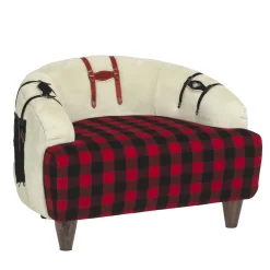 Luna Canadese White Back Leather Armchair