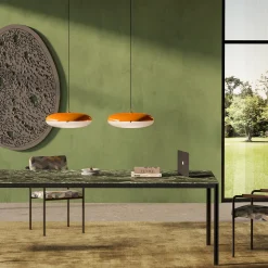 Luna Orange Pendant Lamp by Gio Ponti