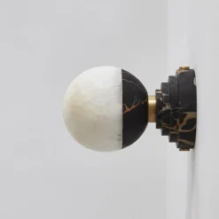 Lunar Sconce in Portoro Marble and Onyx