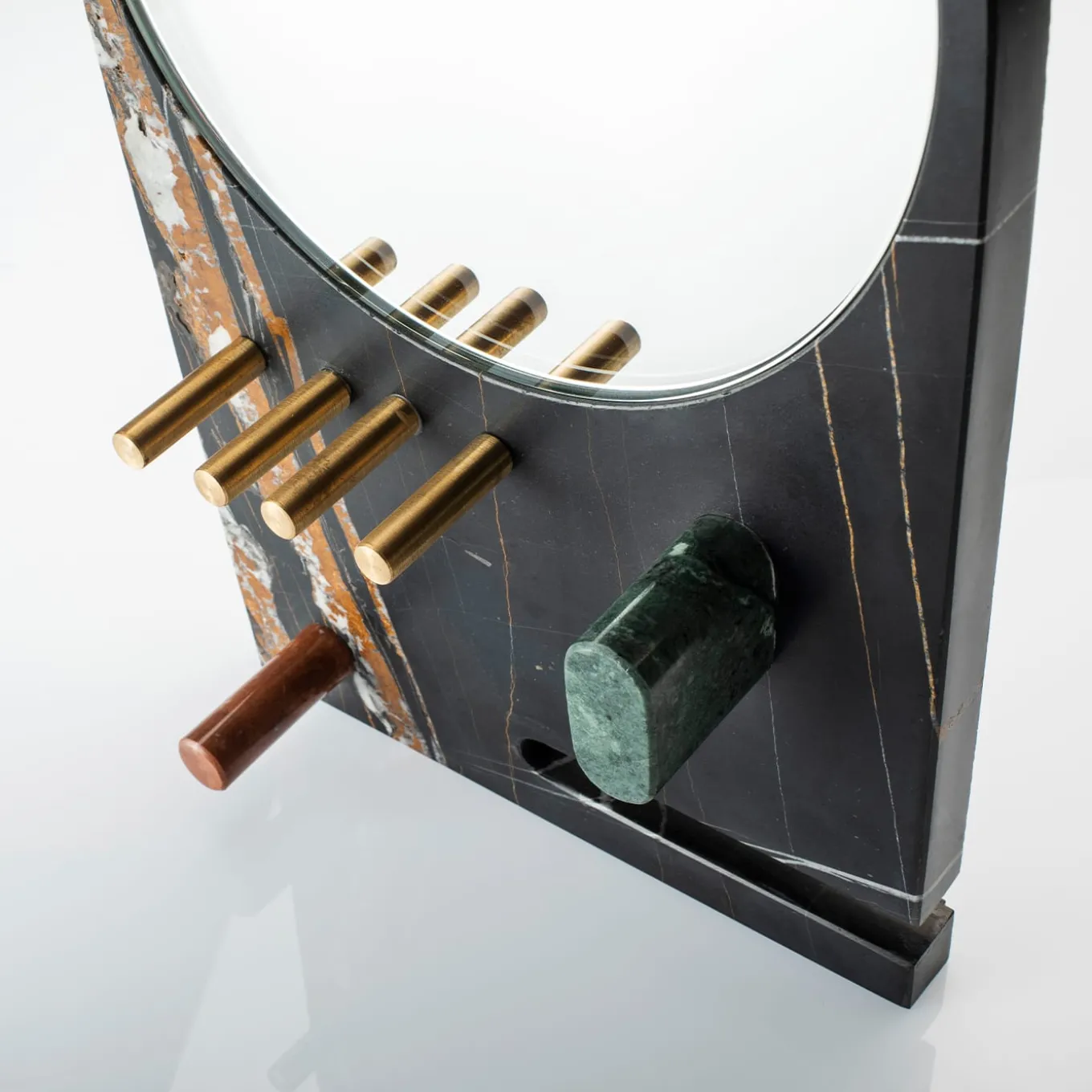 Lunatico Sahara Noir Jewelry Stand With Mirror by Cecilia Alemagna