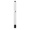 Luppiter Alabaster Black And Galvanized Metal Floor Lamp