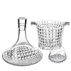 Luxé Set of 2 Brandy Glasses, Brandy Cruise Decanter and Ice Bucket