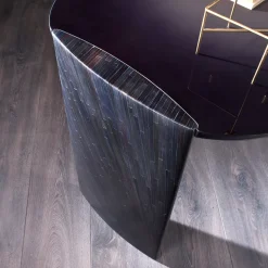 Luxury Black Round Wood Poe Desk