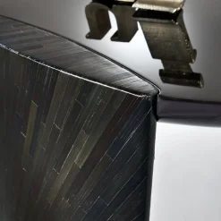 Luxury Black Round Wood Poe Desk