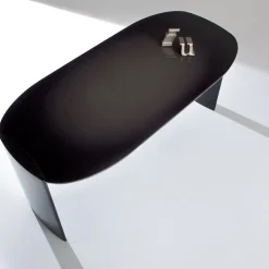 Luxury Black Round Wood Poe Desk