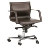 Lybra Brown Leather Swivel Chair