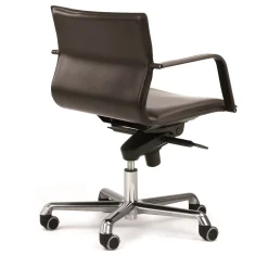 Lybra Brown Leather Swivel Chair