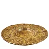 Lys Large gold Ceramic Plate by Gabriele Mengoni