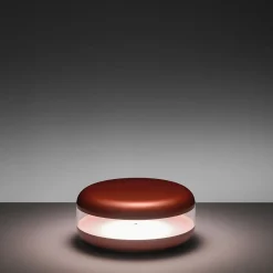 Macaron Red Table Lamp by Parisotto + Formenton