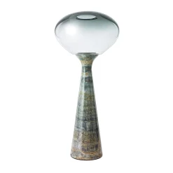 Magika Big Grey Gradient Glass & Light Sky Onyx Floor Lamp