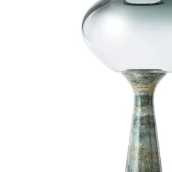 Magika Big Grey Gradient Glass & Light Sky Onyx Floor Lamp