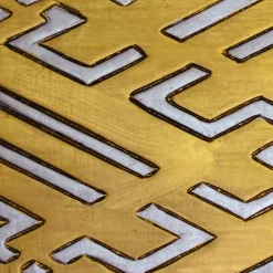 Magnetic Path Carved wood with gold & silver leaf by Giuseppe Caiafa