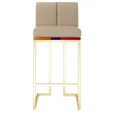 Magnetik Epoca Colore Bar Stool with Backrest