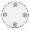 Maiolica Multicolor Set of 2 Round White Service Placemats