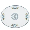Maiolica Set of 2 Embroidered Oval Polychrome Table Mats
