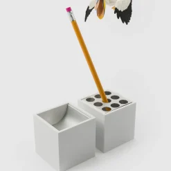 Maiorca White Pencil Holder by Bruno Munari