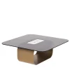 Maiz Small Glass and Steel Coffee Table