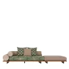 Majlis Green Composition 216L + Pouf Beige 121 Sofa