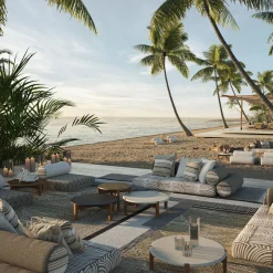 Majlis On Floor White Modular Left Sofa