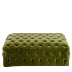 Malvina Collection - Green Rectangular Capitonnè Pouf