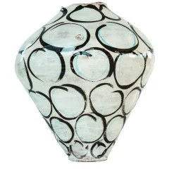 Manganese Vase & Copper Green Circles