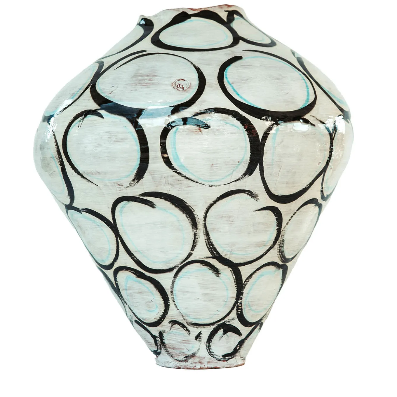 Manganese Vase & Copper Green Circles