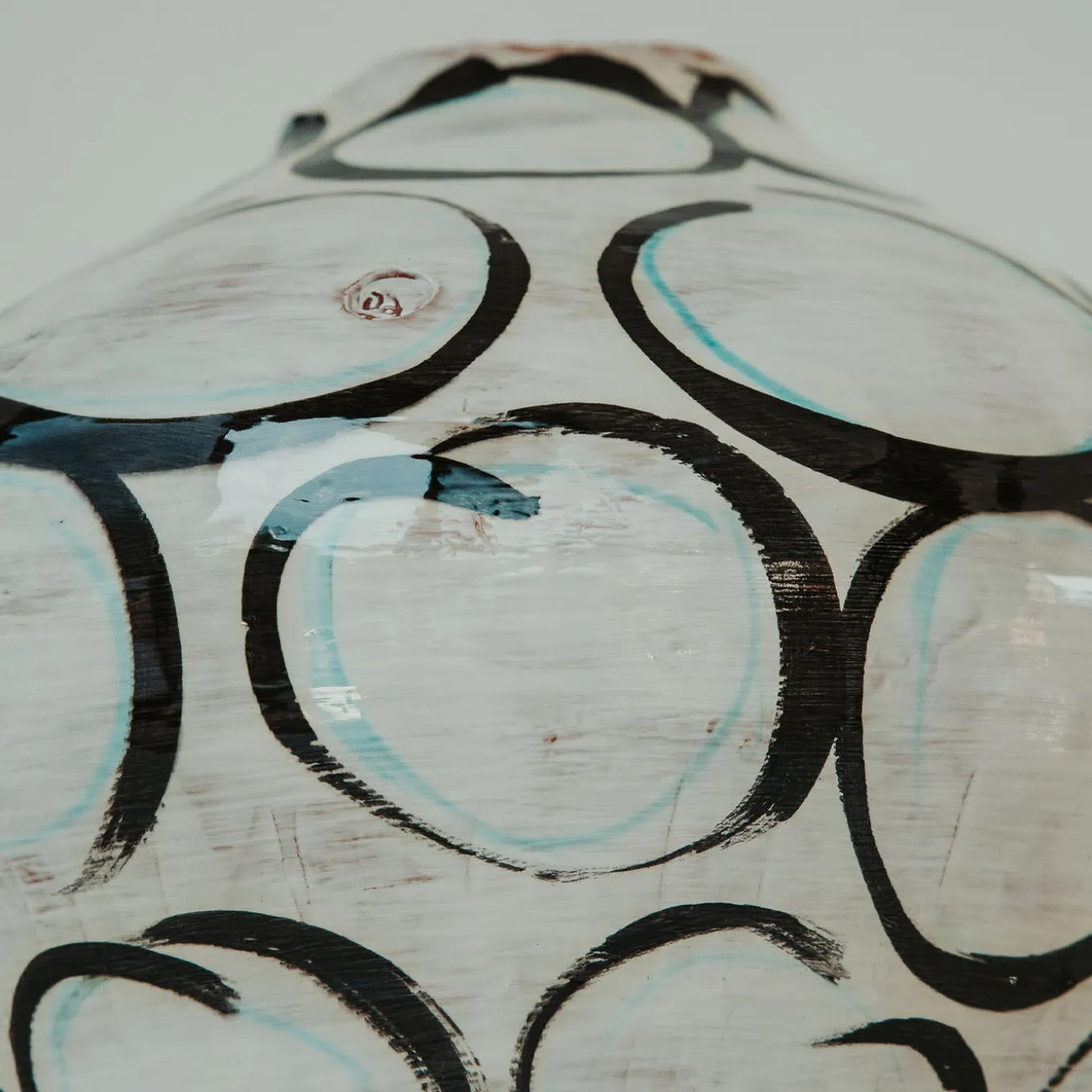 Manganese Vase & Copper Green Circles