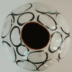 Manganese Vase & Copper Green Circles